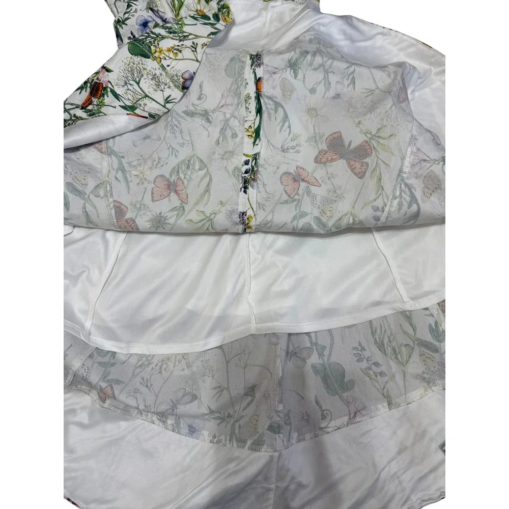 NEW Avec Les Filles Botanical Butterfly Floral Midi Sundress Sz 6 - Picture 9 of 16